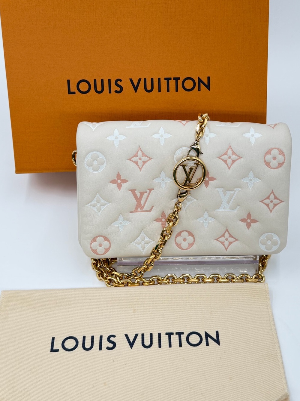 Louis Vuitton Coussin Pochette Shoulder Bag With Embossed Multicolor Monogram